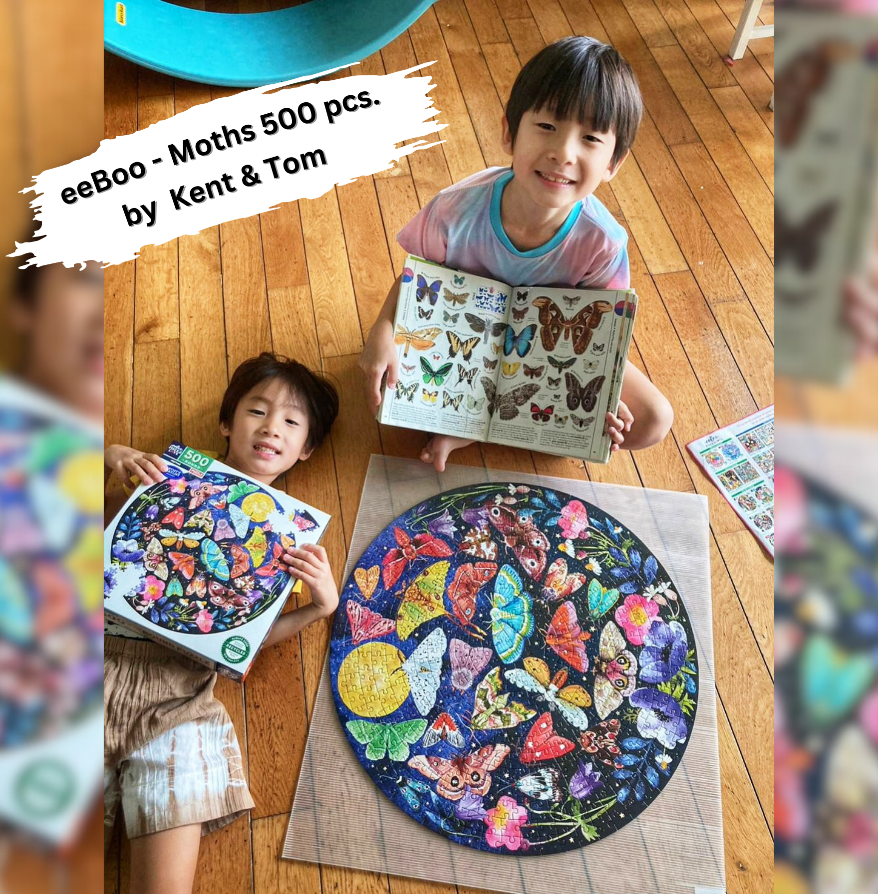 eeBoo - Moths (Round Puzzle) 500 pcs.