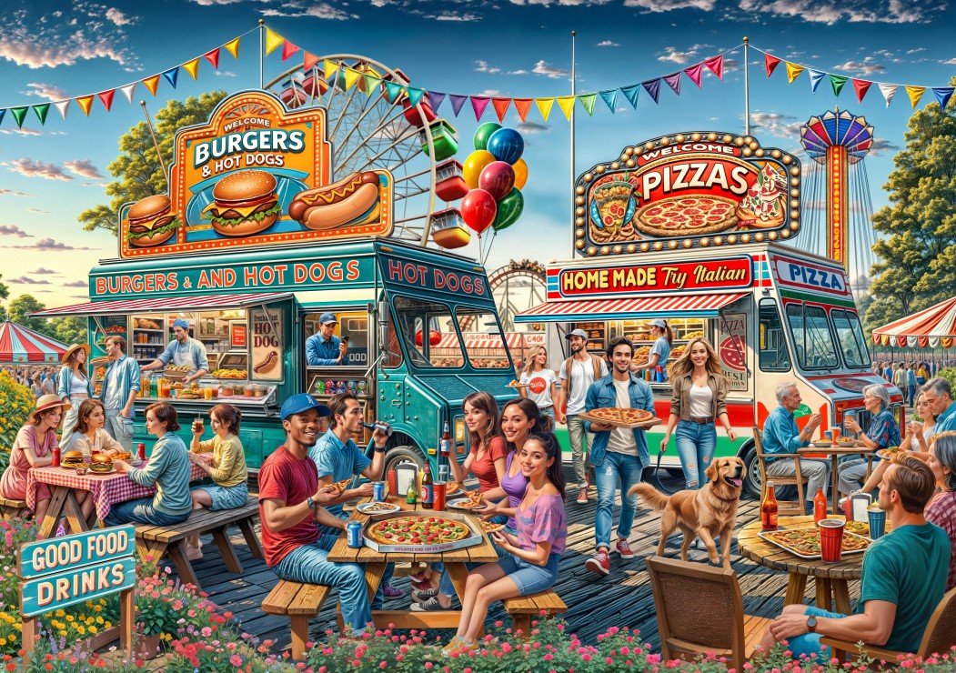 Bluebird Puzzle - Food Trailer 1000 pcs.