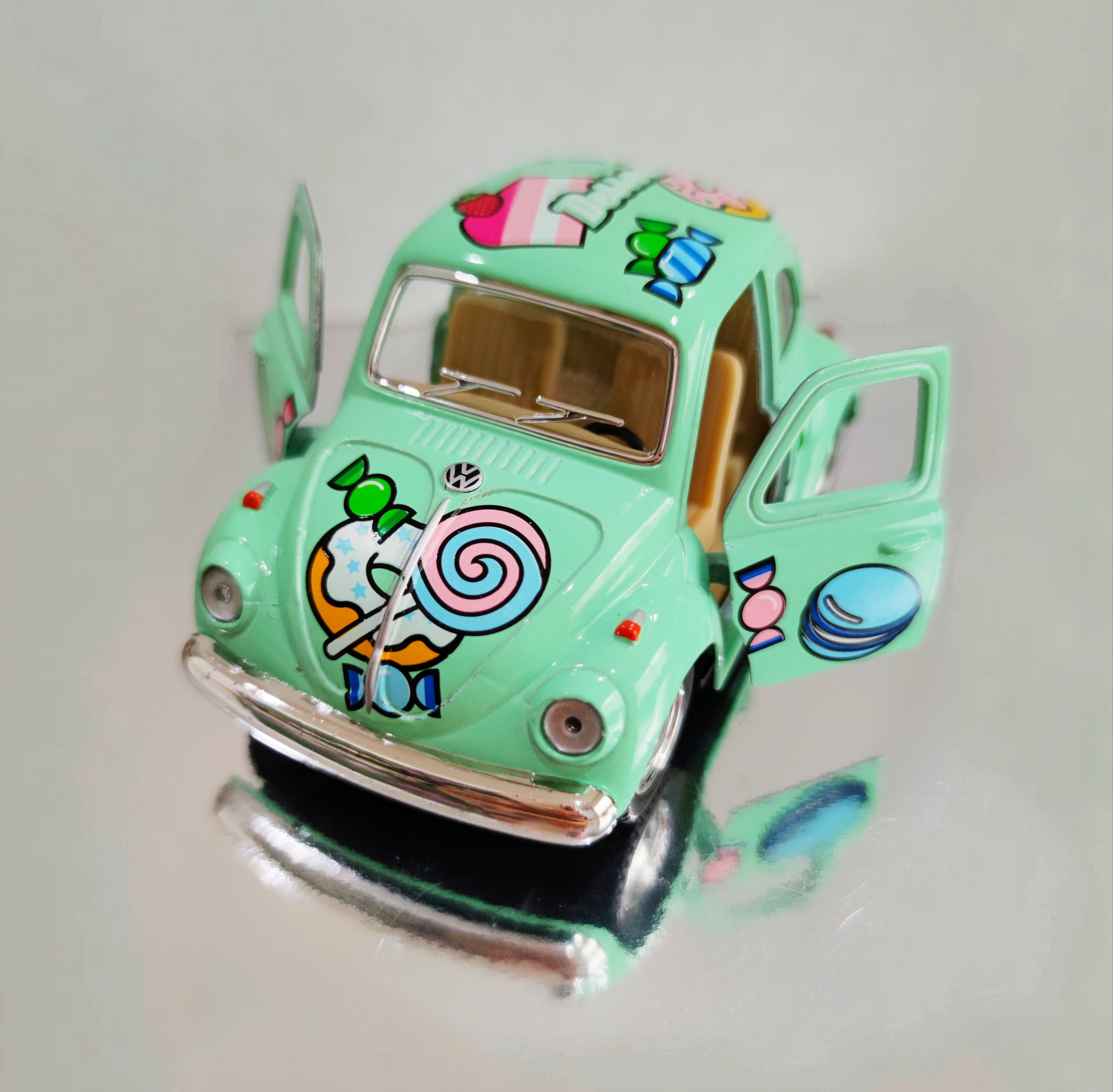 รถโฟล์คเต่า 1967 Volkswagen classical beetle โมเดลรถเหล็ก ขนาด 4 นิ้ว (ปลีก-ส่ง)