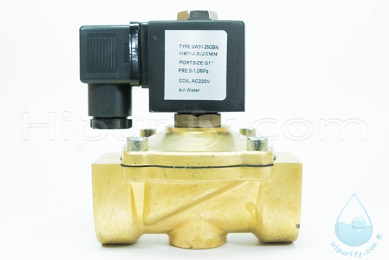 Solenoid Valve ทองเหลือง,คอยล์กันน้ำ 4/4"(1 นิ้ว) 220VAC