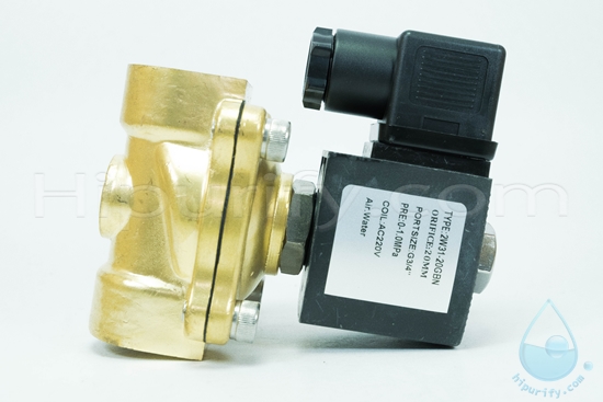 Solenoid Valve ทองเหลือง,คอยล์กันน้ำ 3/4 นิ้ว (6 หุน) 220VAC
