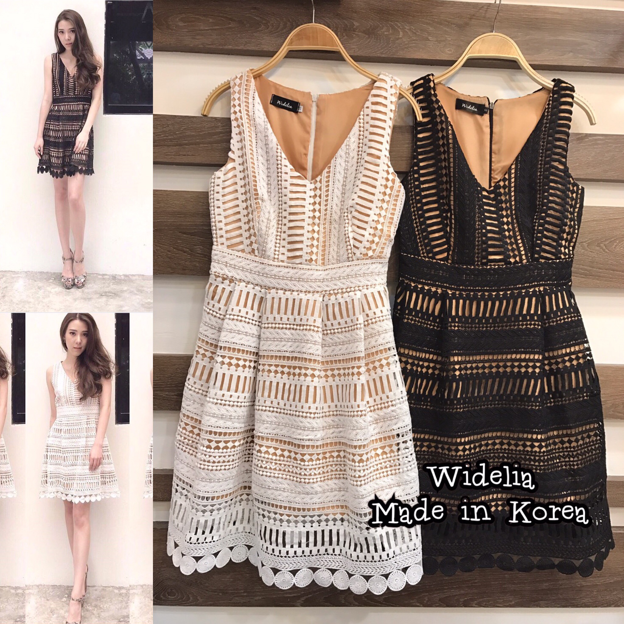 *พร้อมส่ง*VRT Dress : เดรสแขนกุดคอวีตัวสวย
