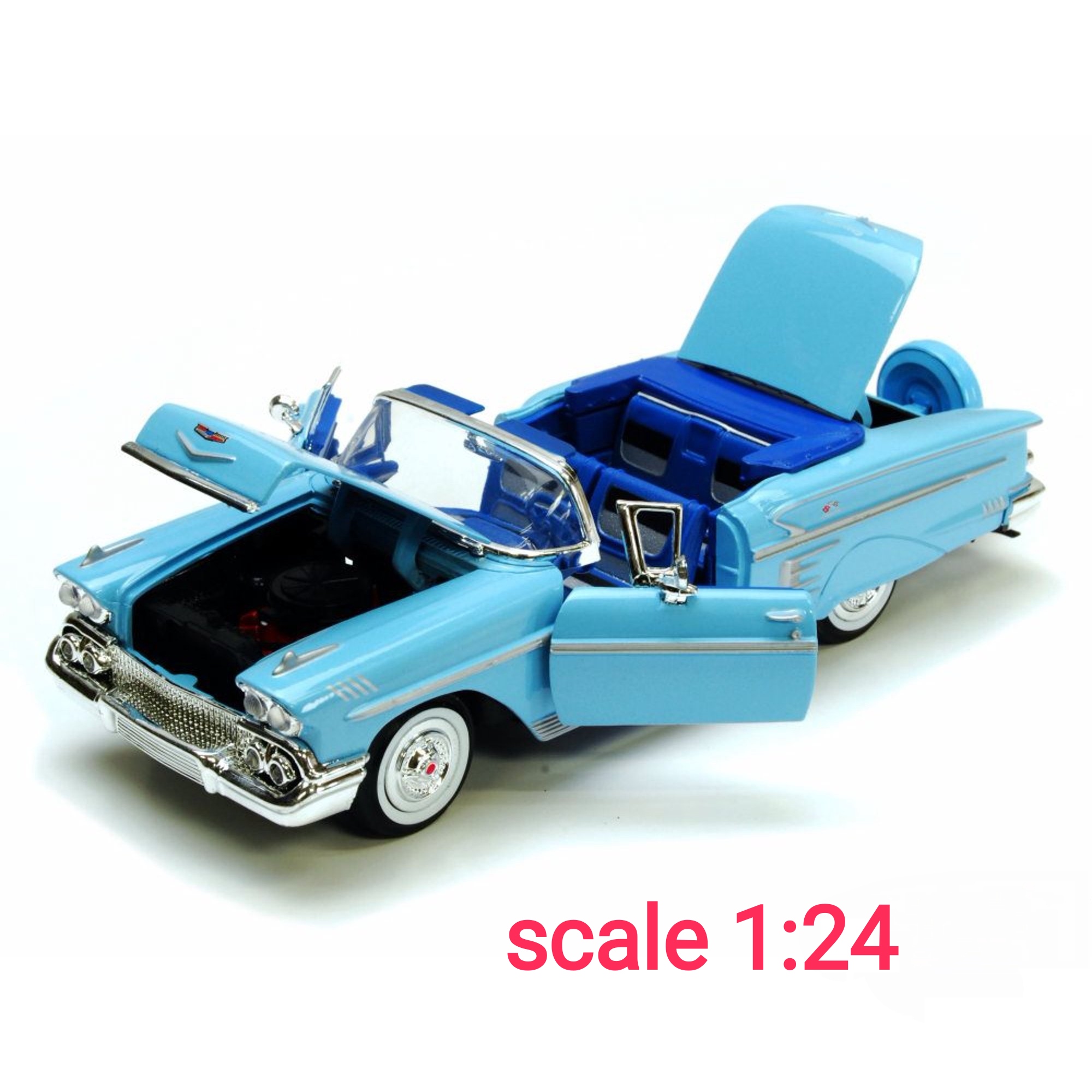 1958 Chevy Impala scale 1:24 โมเดลรถเหล็ก (ปลีก-ส่ง)