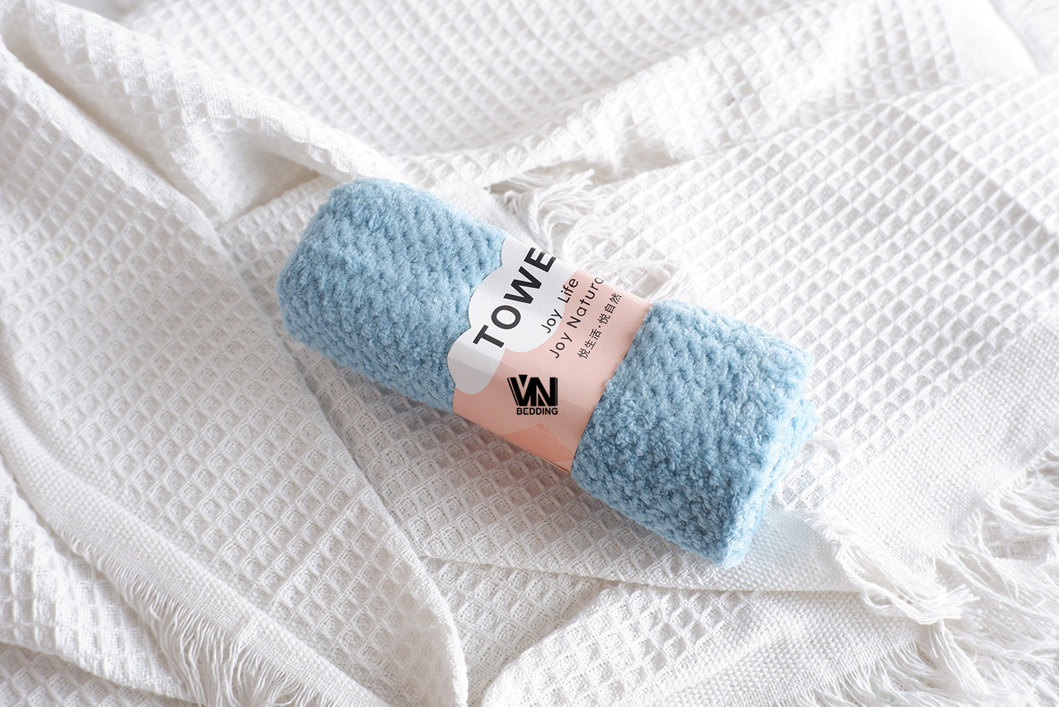 ผ้าเช็ดผมขนแกะรังผึ้ง 1 โหล