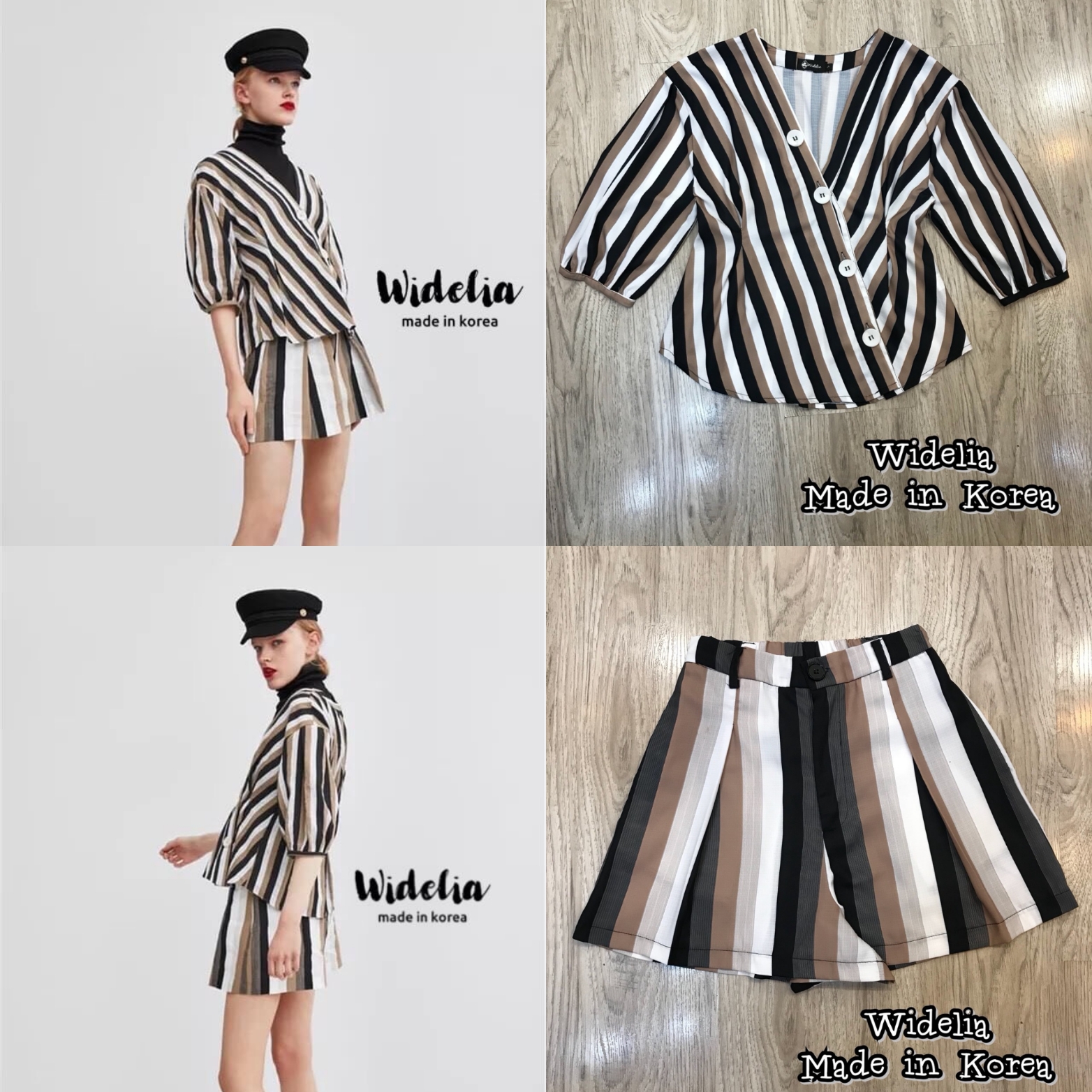Zara Set >>เซตเสื้อ+กางเกงขาสั้น ตัวเสื้อคอวีทรง over size