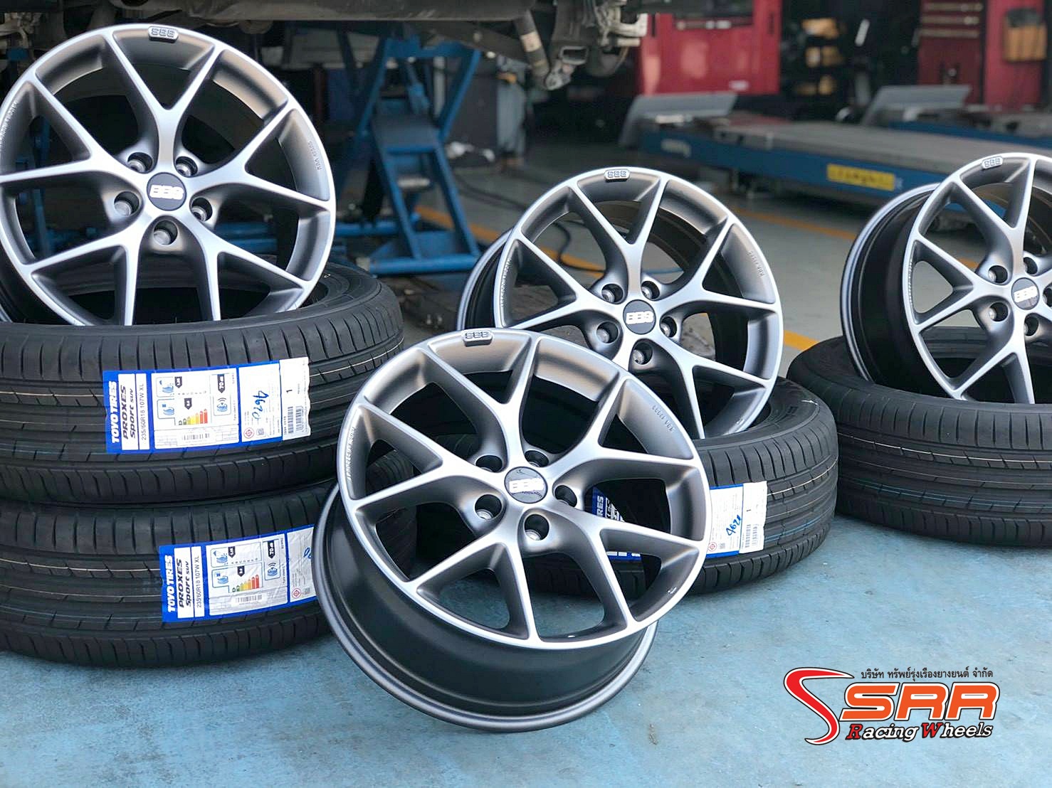 BBS SR017 ขอบ18 5H114.3 ET+40 HIMALAYA GERY ล้อแท้GERMANY ที่SRR