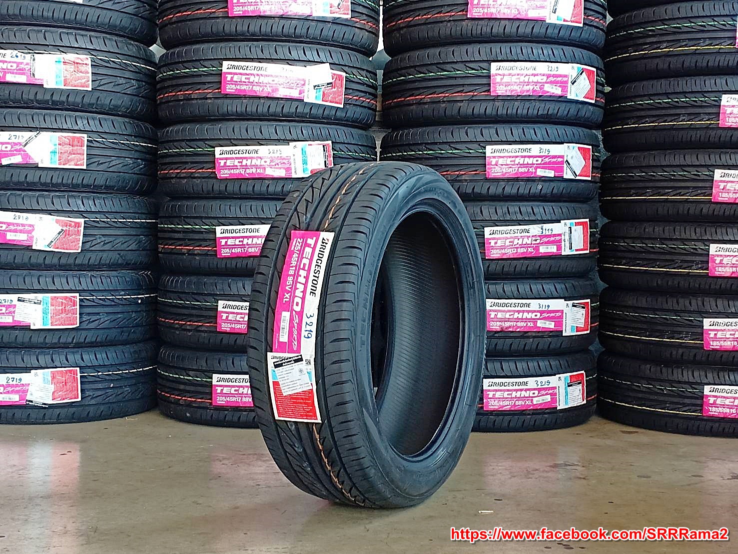 BRIDGESTONE TECHNO SPORTS 225/45R18 ยางใหม่ปี19 ราคาพิเศษ