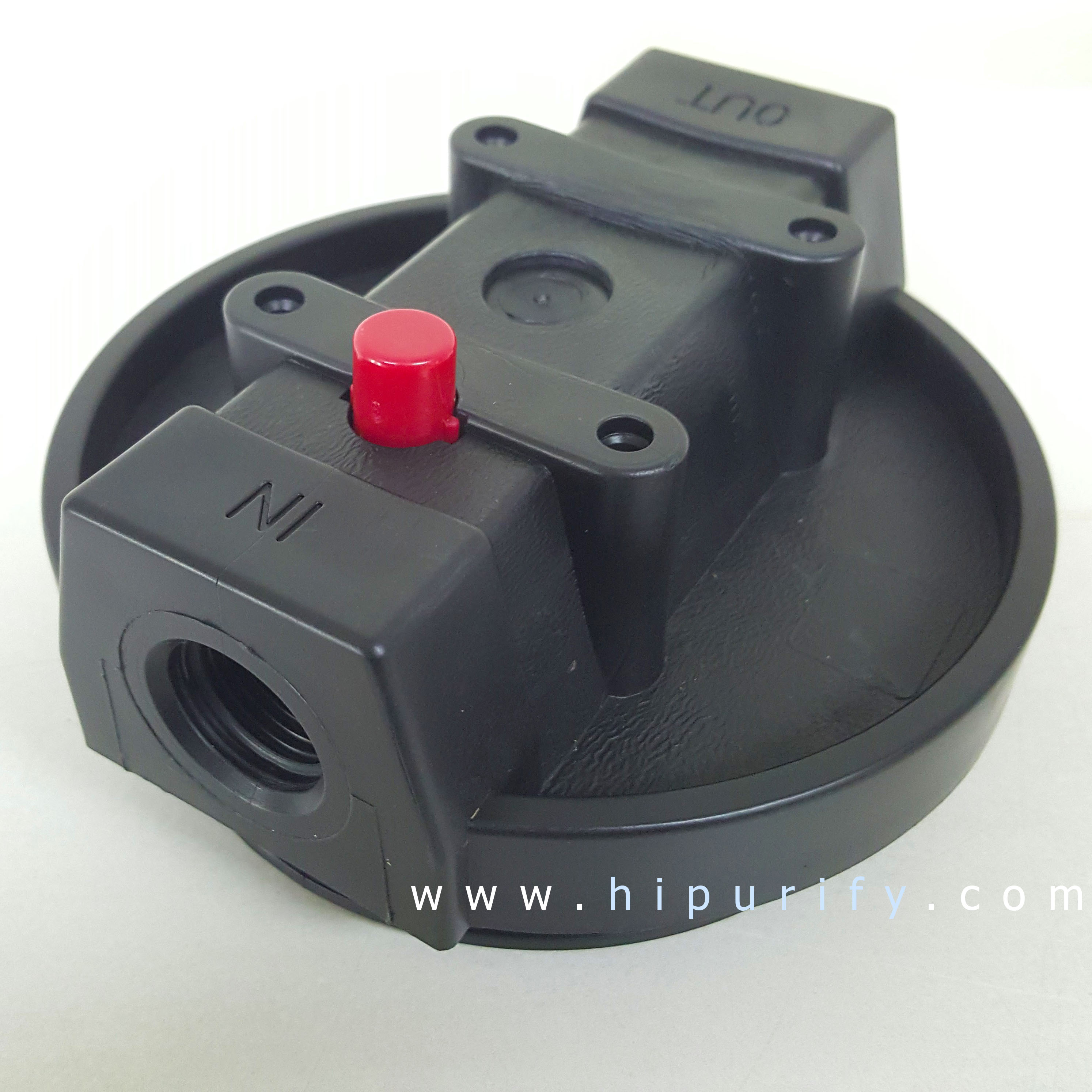 กระบอกกรองน้ำ Housing ใส 10 นิ้ว รูเกลียวพลาสติก 1/2นิ้ว(4 หุน) ฝาดำ (ครบชุดไม่รวมไส้กรอง)