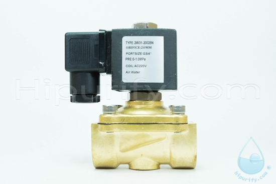 Solenoid Valve ทองเหลือง,คอยล์กันน้ำ 3/4 นิ้ว (6 หุน) 220VAC