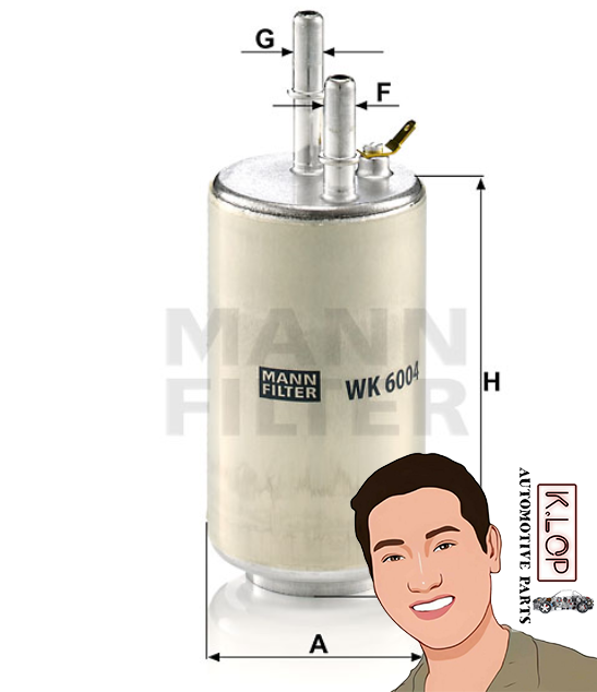 WK6004 ไส้กรองเบนซิน (VOLVO) S60T5 Gen II : 2.0 CC : MANN-FILTER แท้นำเข้ายุโรป