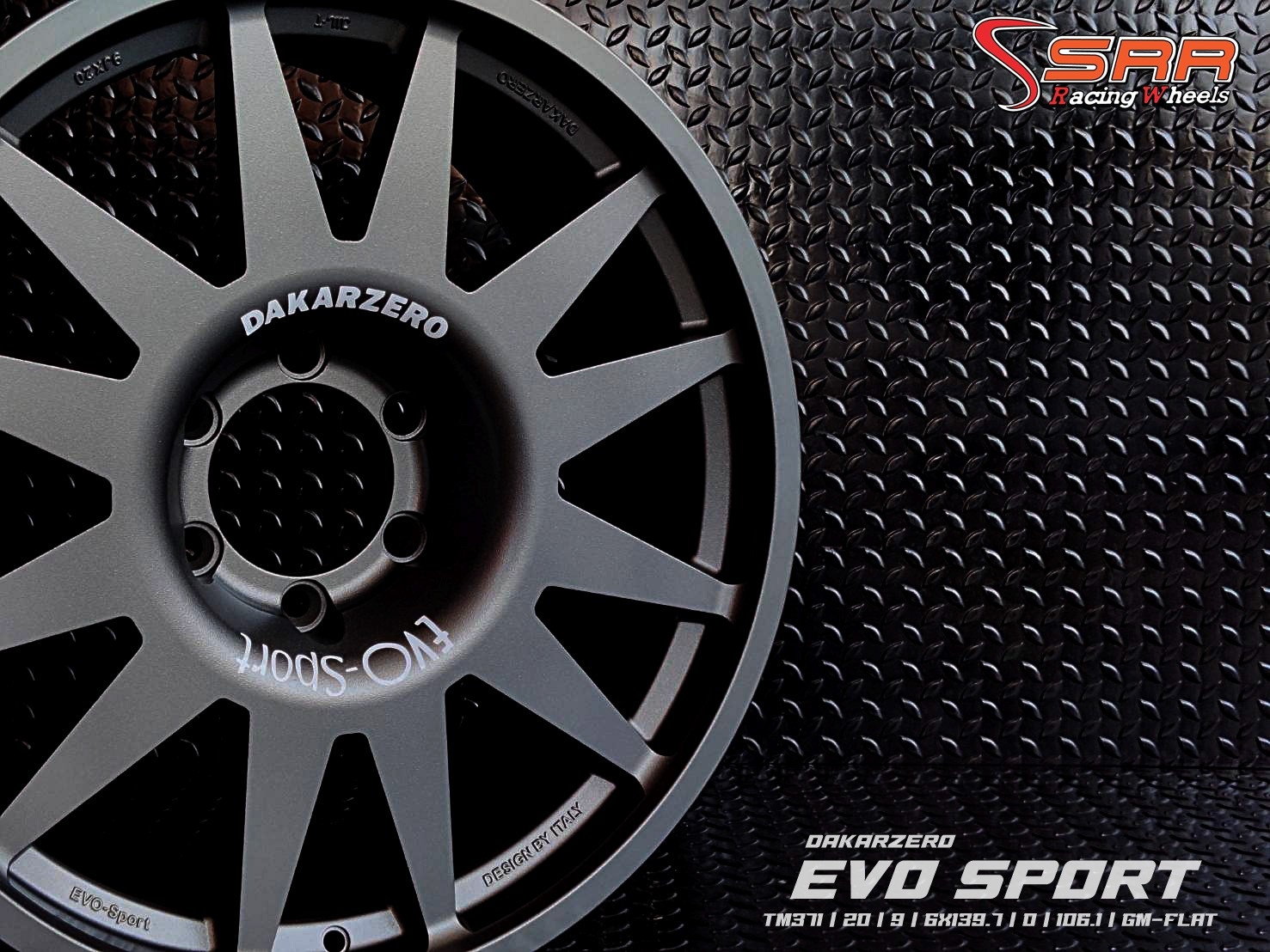 EVO SPORT ล้อไทย ขอบ20 นิ้ว 6H139.7 ET0 GM-FLAT มีจำหน่ายที่SRR