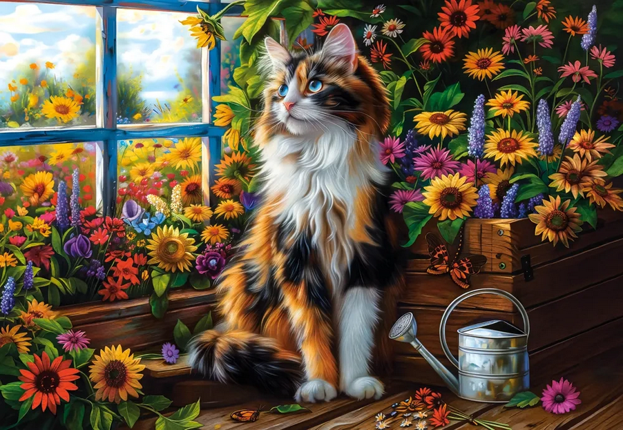 Castorland - Blooming Cat Meditation by Shawna Stewart 1000 pcs.