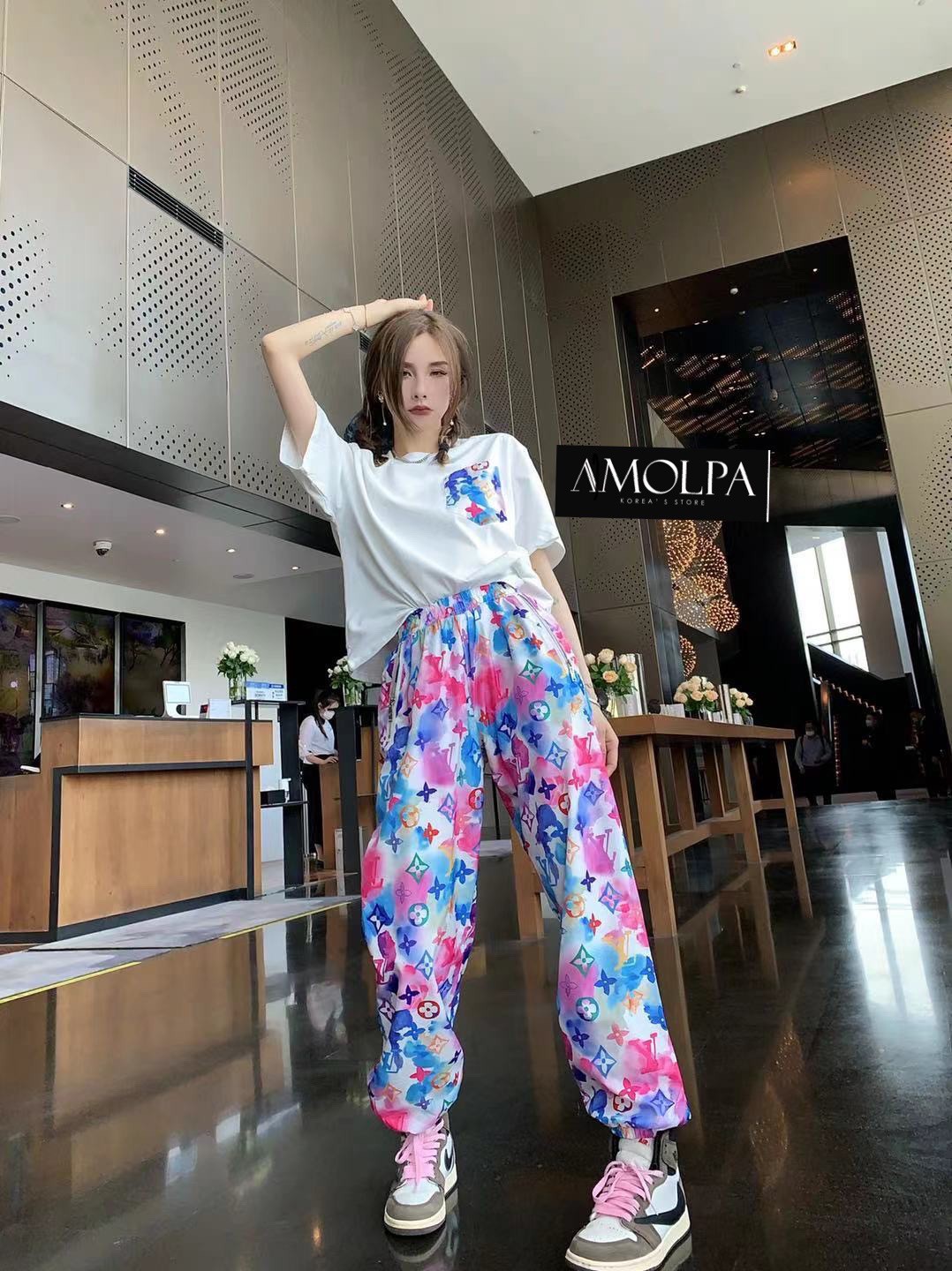 Set เสื้อ+กางเกง สีสดใส