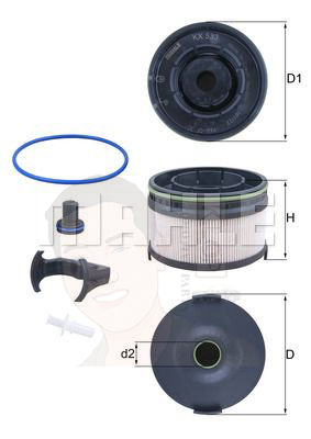 KX 533 KIT กรองเชื้อเพลิง BENZ ดีเซล / W205 W118 W213 W177 W247 ยี่ห้อ MAHLE
