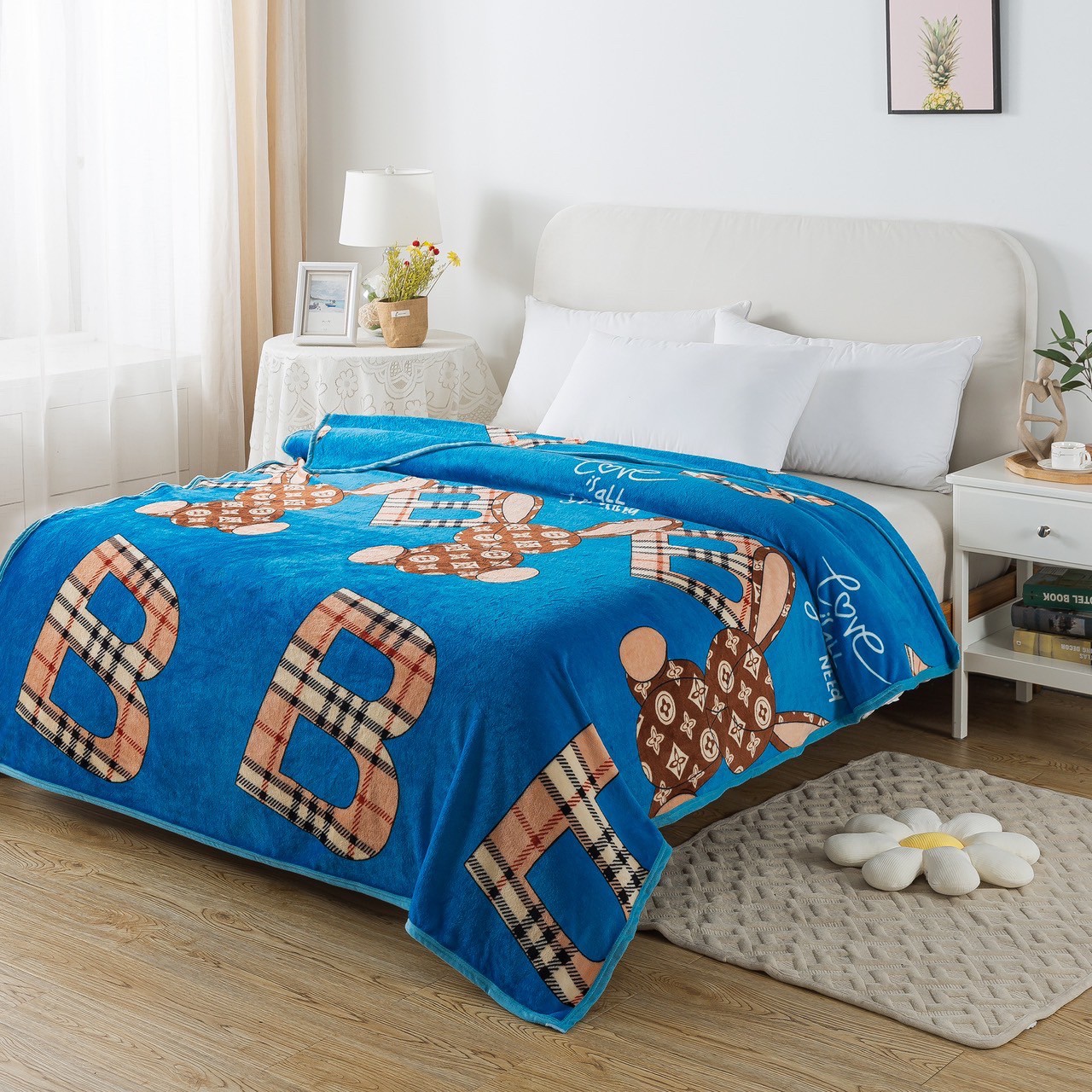 ผ้าห่มนาโน 6 ฟุตพิมพ์ลายการ์ตูน 12 ผืน