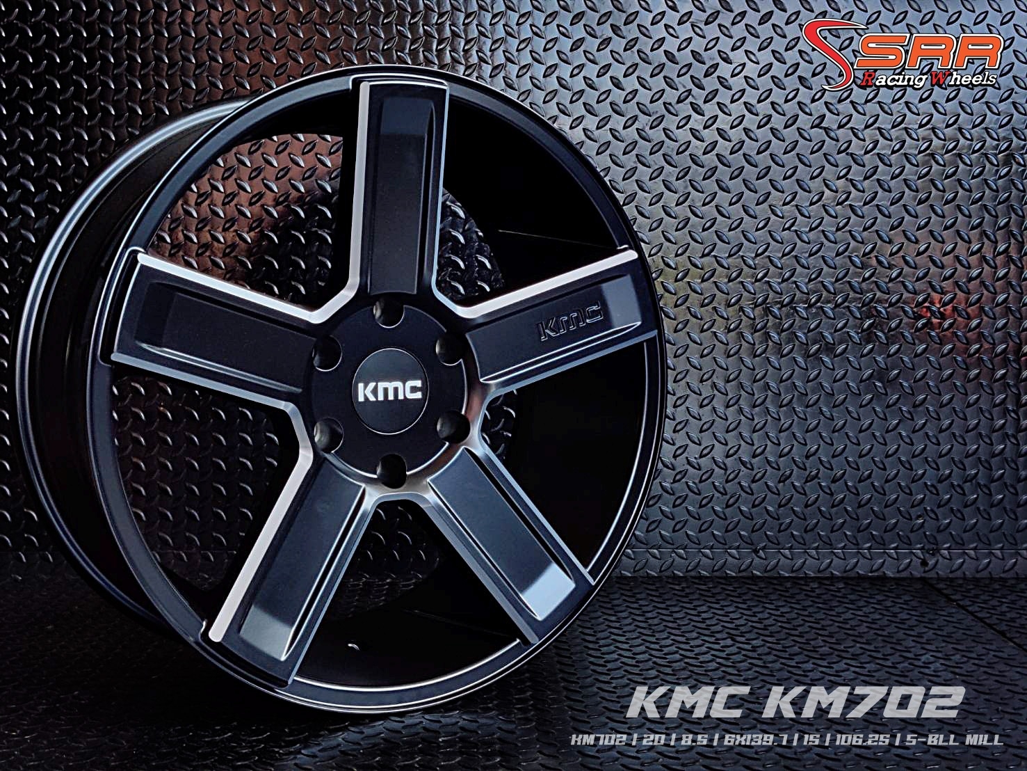 KM702 KMC WHEELS ขอบ20 6H139.7 ET15 S-BLK MILL ราคาพิเศษ