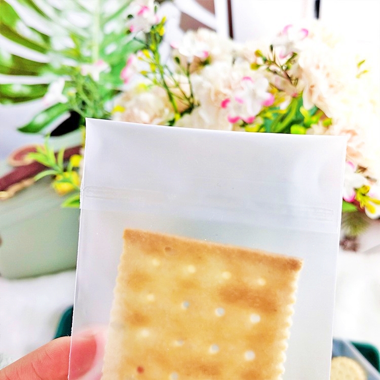 ถุงแถบกาวใส่คุกกี้ ใส่ขนม เนื้อขุ่น