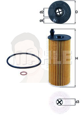 OX 404D กรองน้ำมันเครื่อง (BMW N47 ดีเซล 4 สูบ / 3 (E90 F30) 5 (F10) X1 (E84), Cooper S