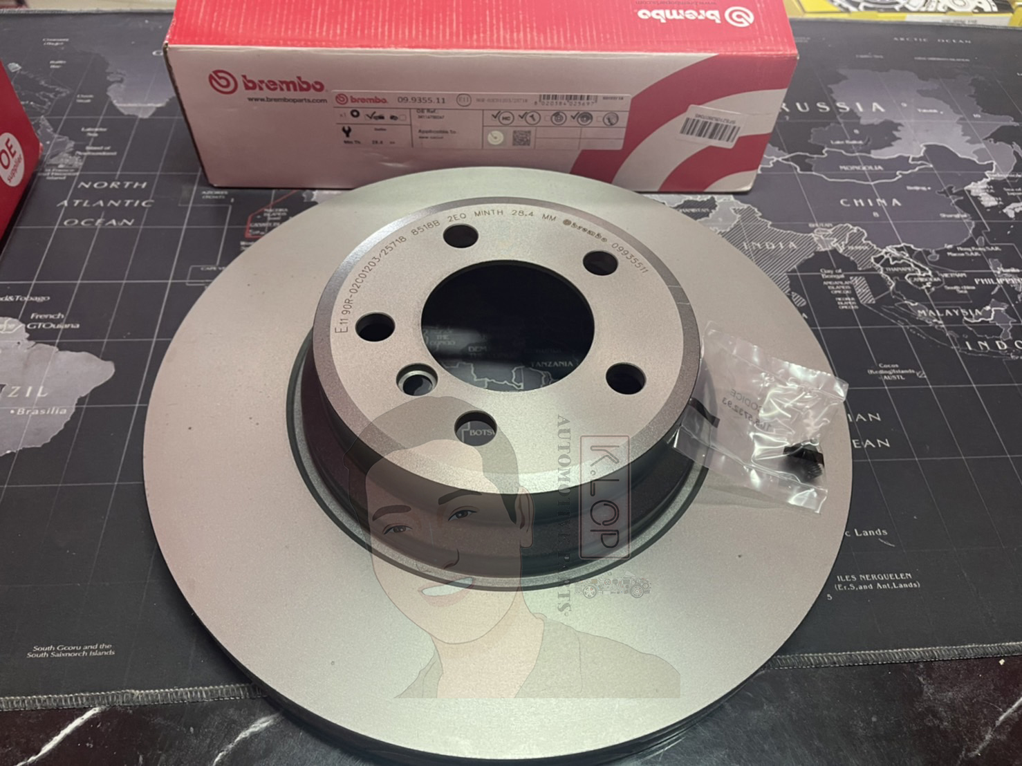 09 9355 11 จานเบรค ล้อ F (ยี่ห้อ BREMBO) รุ่น HC UV BMW ซีรี่ส์ 7 E65 E66 740i 750i ปี2001->