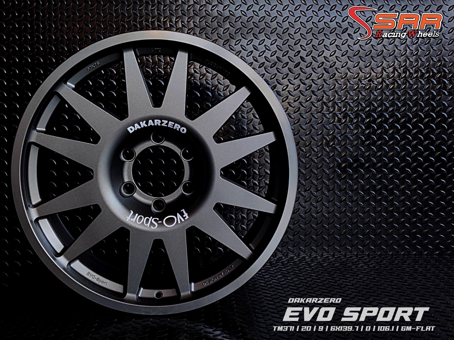 EVO SPORT ล้อไทย ขอบ20 นิ้ว 6H139.7 ET0 GM-FLAT มีจำหน่ายที่SRR