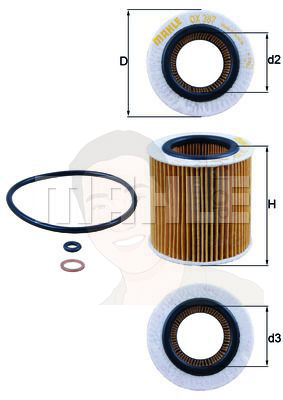 OX 387D กรองน้ำมันเครื่อง (BMW N52 N54 / 3 (E90) 5 (E60 F10)