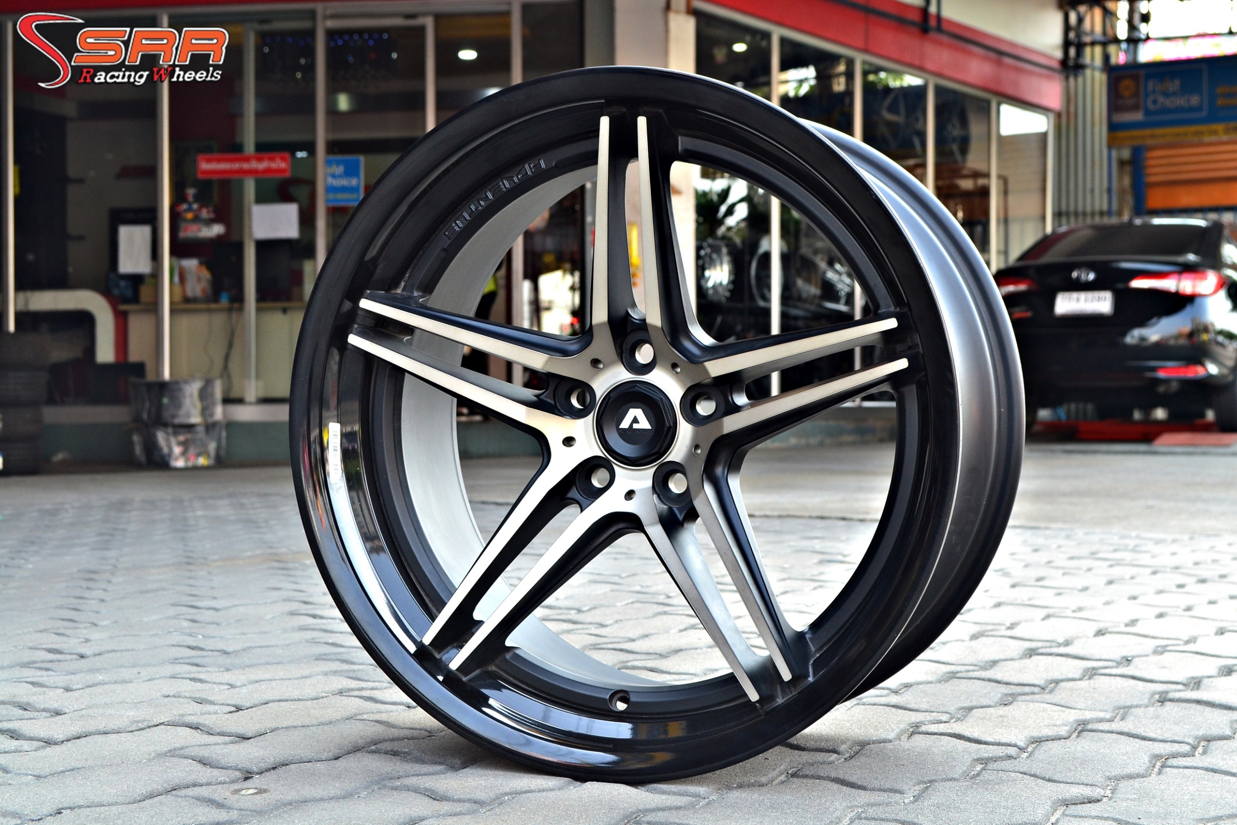 ADVENTUS AVS1 ขอบ20 หน้า9 หลัง10 นิ้ว 5x112 MATT BLACK MACHINE