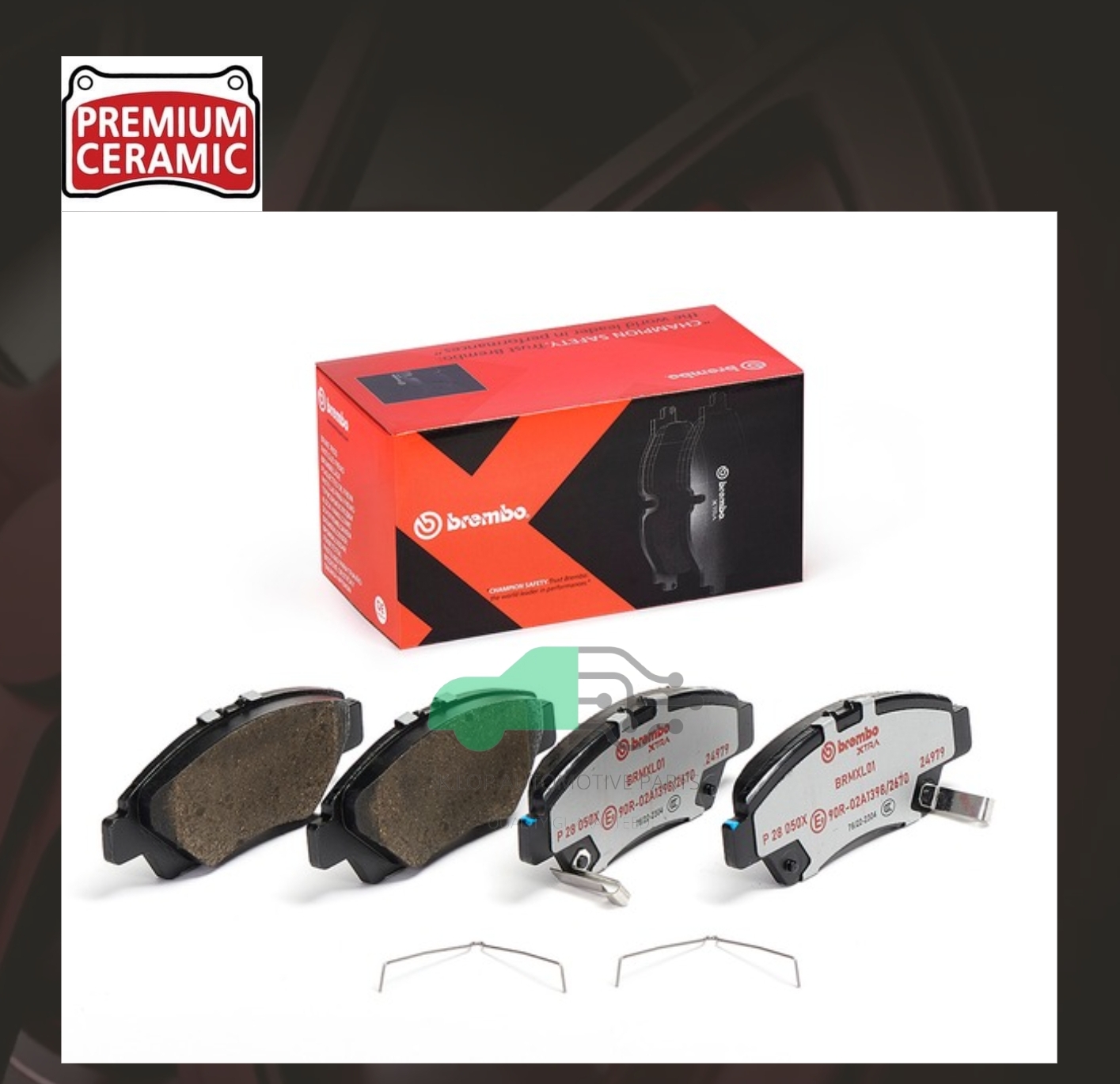 P28 050X ผ้าเบรกหน้า (แท้ BREMBO รุ่น Xtra) CITY GM (CNG), (1.5 VTEC ปี15-18)/NEW CITY 1.0 TURBO 2020/JAZZ GK (1.5 VTEC)