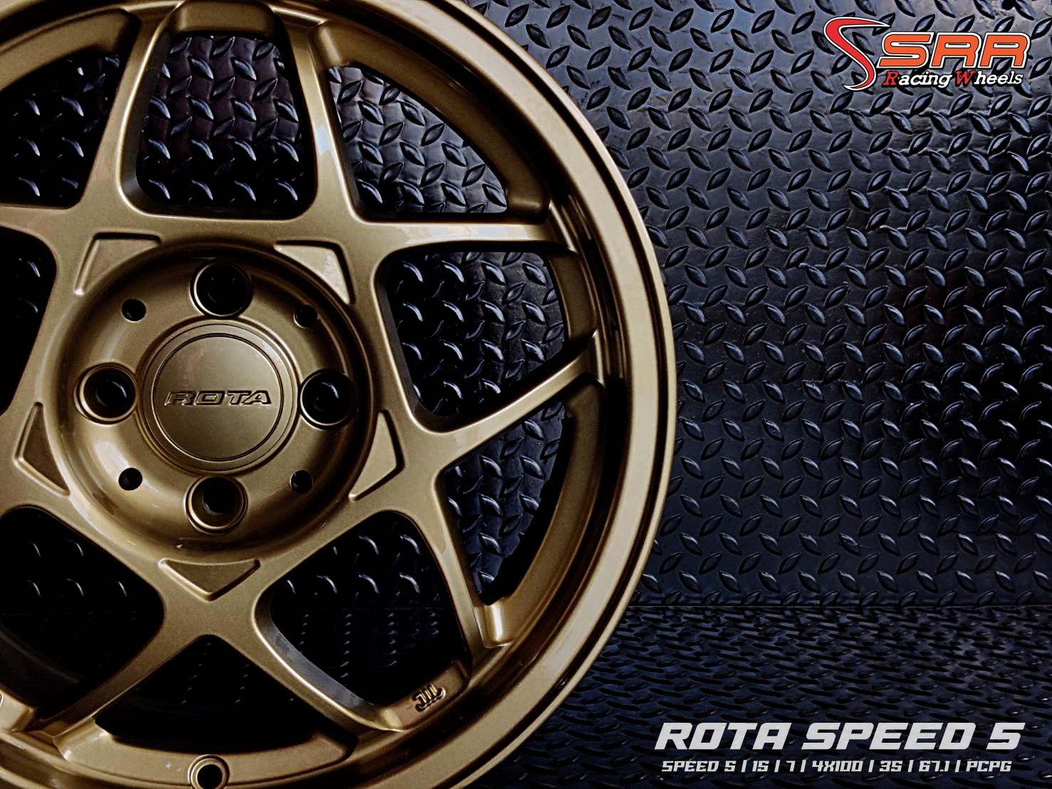 SPEED 5 ROTA ขอบ15 4H100 ET35 PCPG ราคาพิเศษ