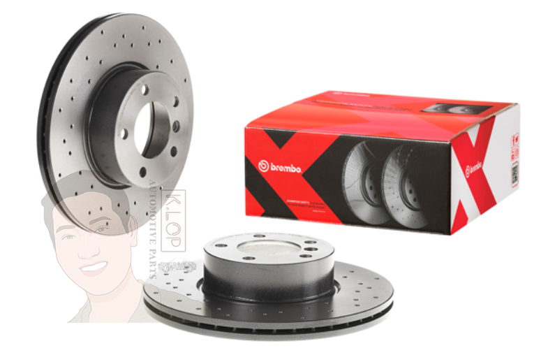 จานเบรค-หน้ารุ่น XTRA (ยี่ห้อ Brembo) BMW 3 E90 (320d), 3 F30 F34 (320d), 4 F32 (420d), X1 E84 (18i 20d) (HC)