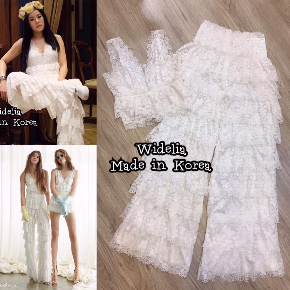 *พร้อมส่ง*Landmee' Set :: เสื้อครอปตัวสั้นบกางเกงขากระบอกใหญ่