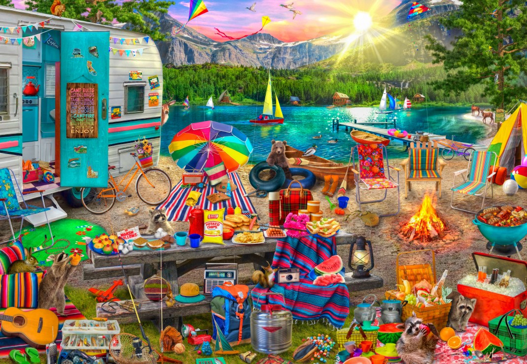 Bluebird Puzzle - The Family Campsite 1000 pcs.