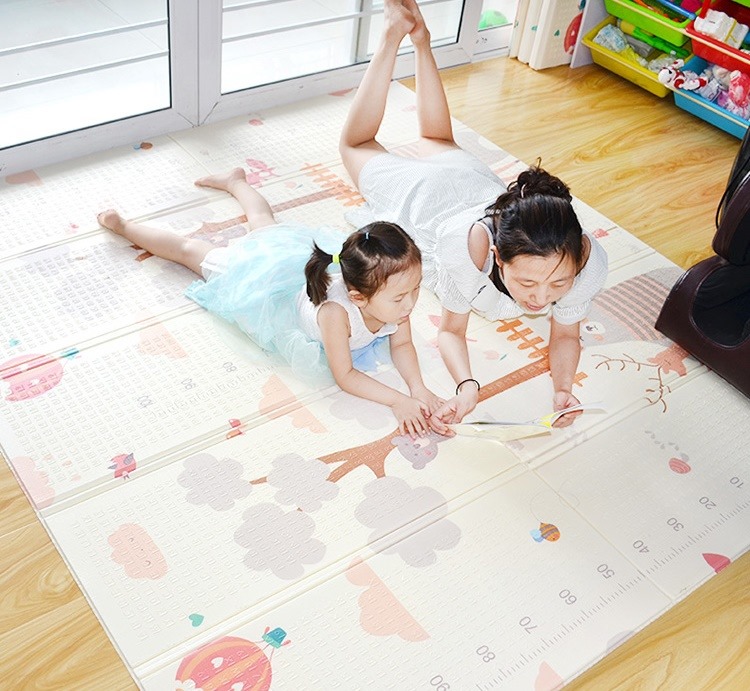 เสื่อรองคลานเกาหลี แบบพับเกาหลี 6 ฟุต ( 6 ผืน )