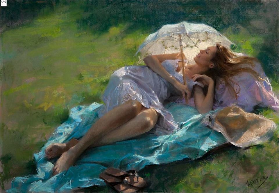 Art Puzzle - Pleasure at Noon by Vicente Romero Rodendo 1000 pcs.