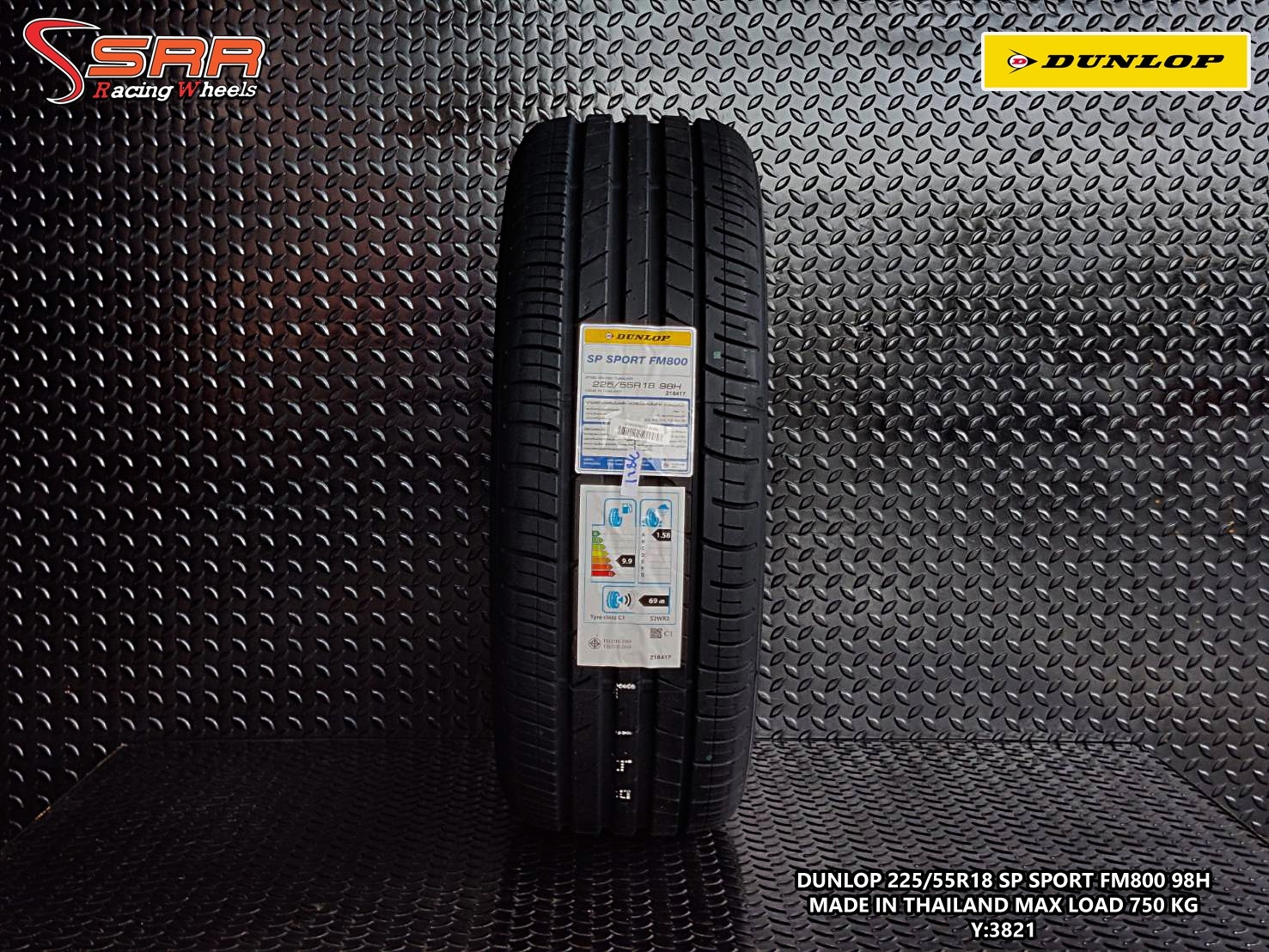 DUNLOP SP SPORT FM800 225/55R18 ยางใหม่ ปี2021 ราคาพิเศษ