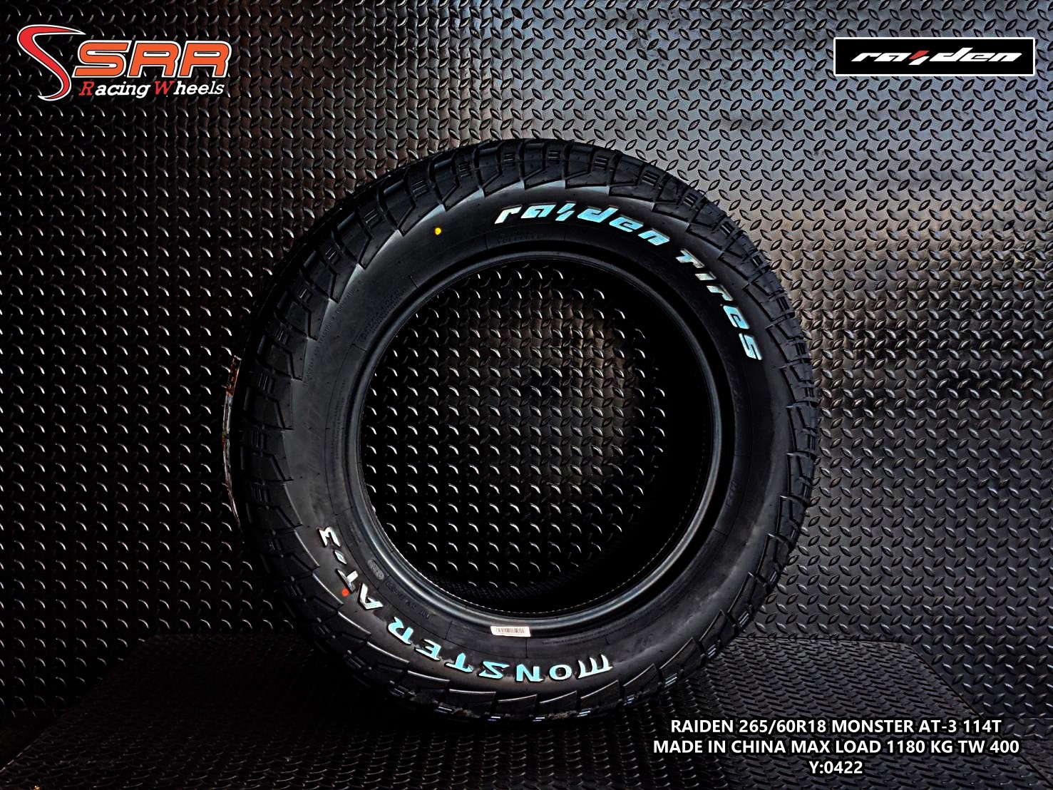 RAIDEN MONSTER AT-3 265/60R18 ยางใหม่ ปี2022 ราคาพิเศษ