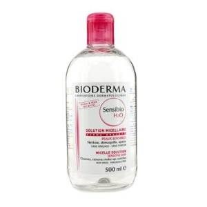 Bioderma Sensibio (Crealine) H2O 500 mL ชมพู สำหรับผิวบอบบางแพ้ง่าย ใช้เช็ดทําความสะอาดผิวหน้าและเครื่องสําอาง