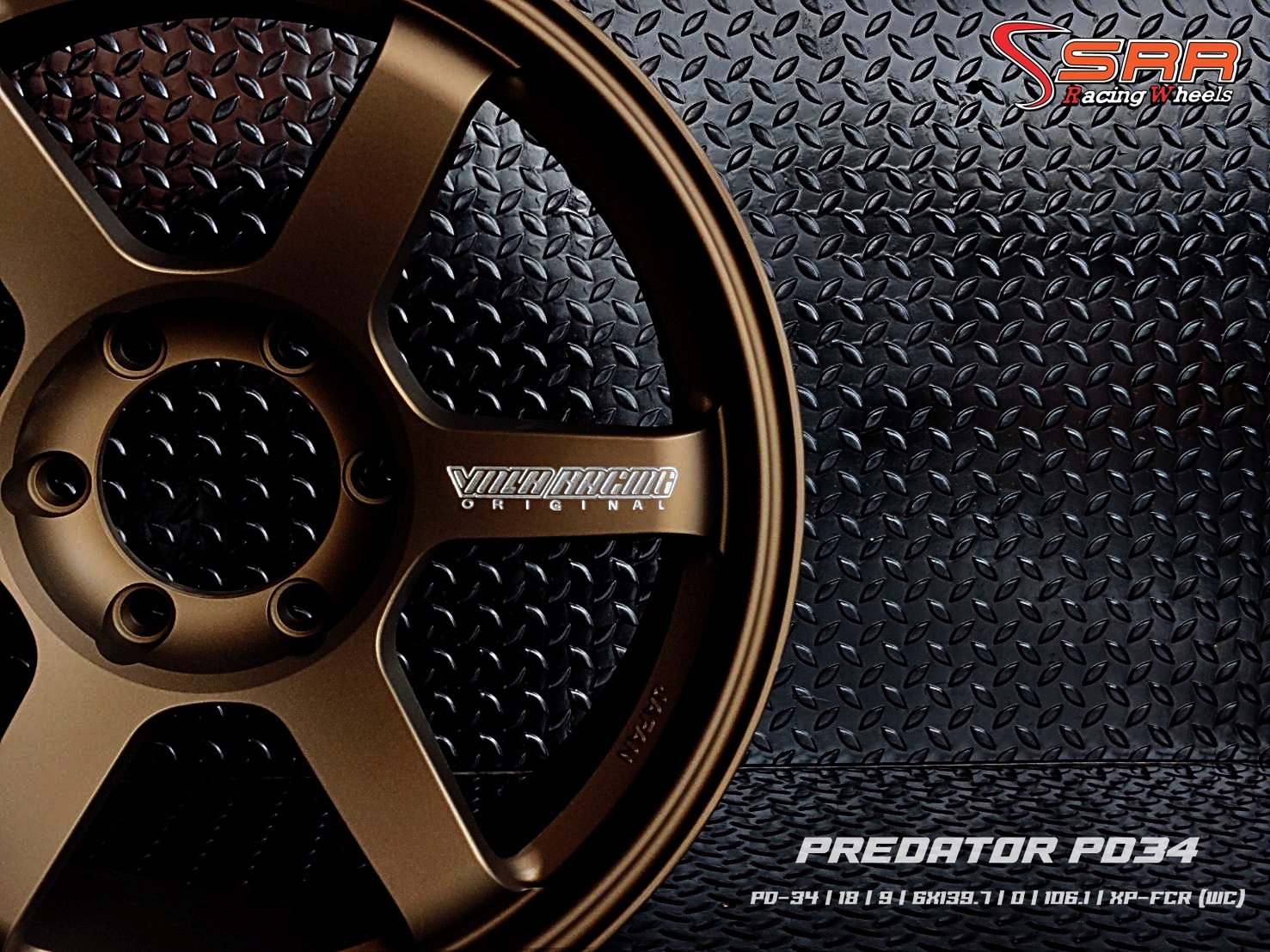 PREDATOR PD-34 TE37 ขอบ18 6H139.7 ET0 XP-XCR (WC)