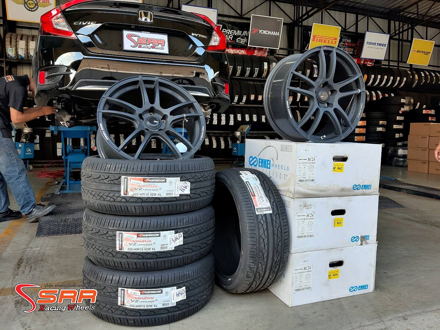 ENKEI TUNING SC24 ขอบ18 5x114.3 ET+40 XGBQR2