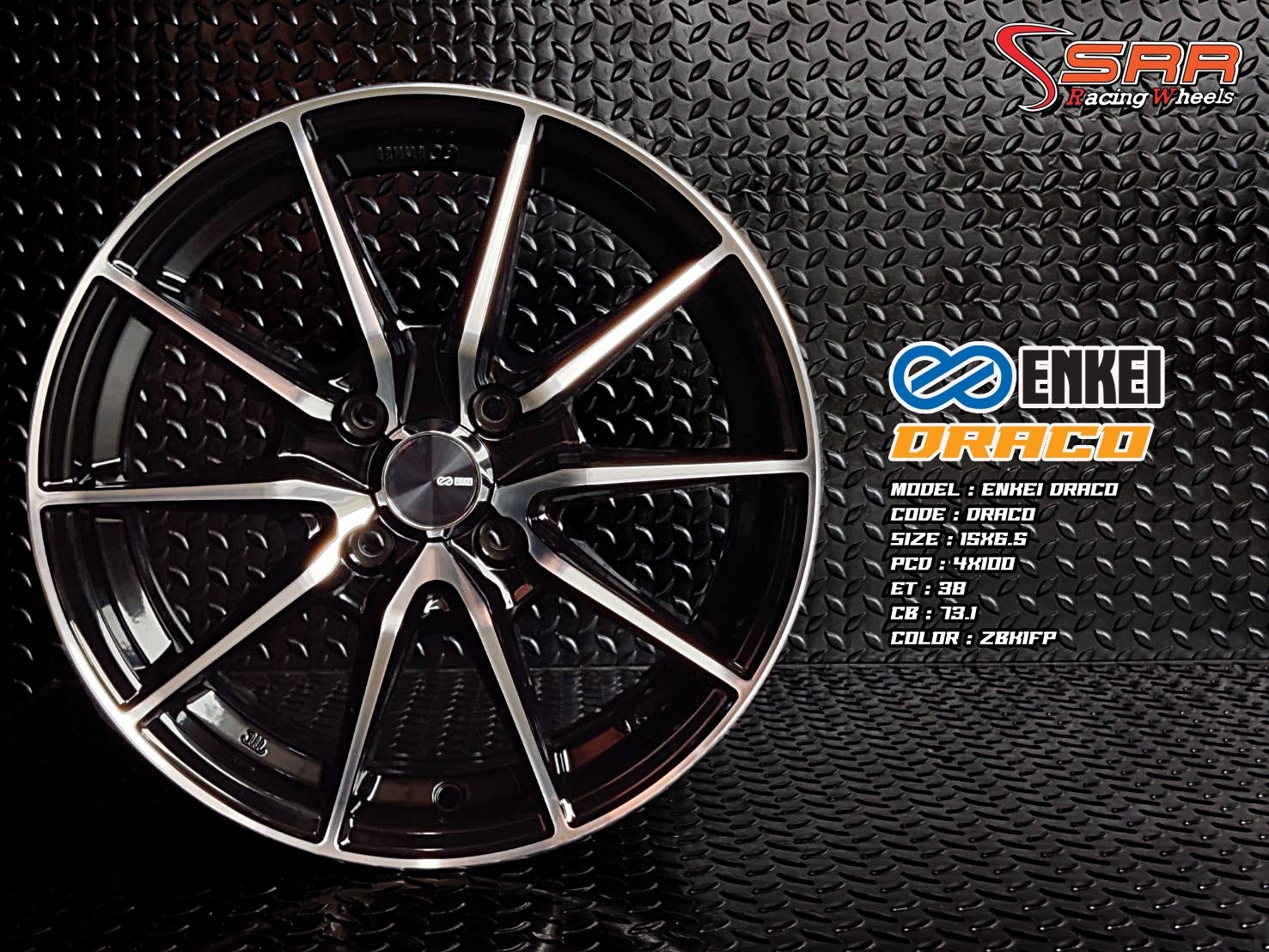 ENKEI DRACO ขอบ15 4H100 ET38 ZBK1FP มีจำหน่ายที่ร้านSRR