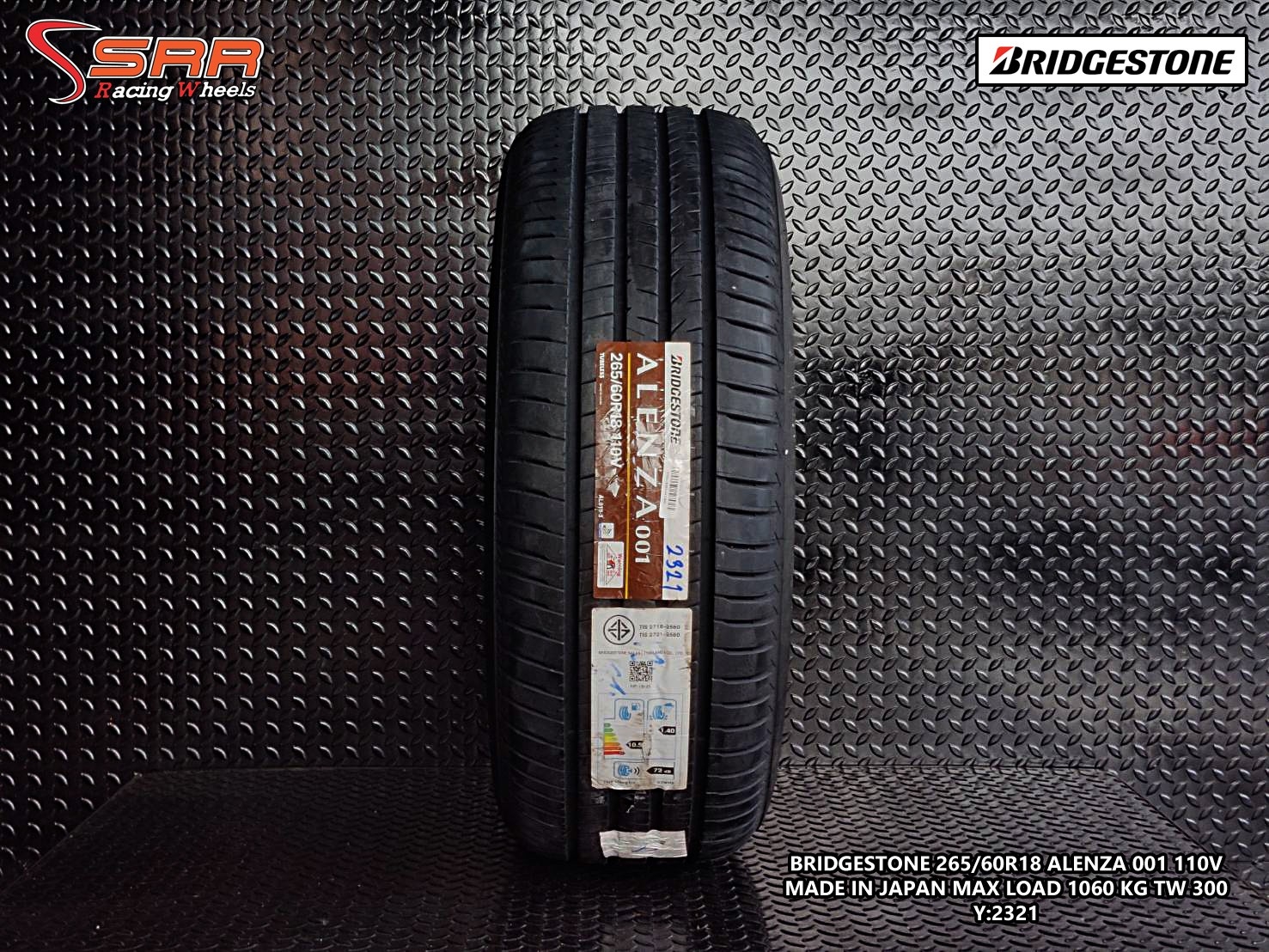BRIDGESTONE ALENZA 001 265/60R18 ยางใหม่ ปี2021 ราคาพิเศษ
