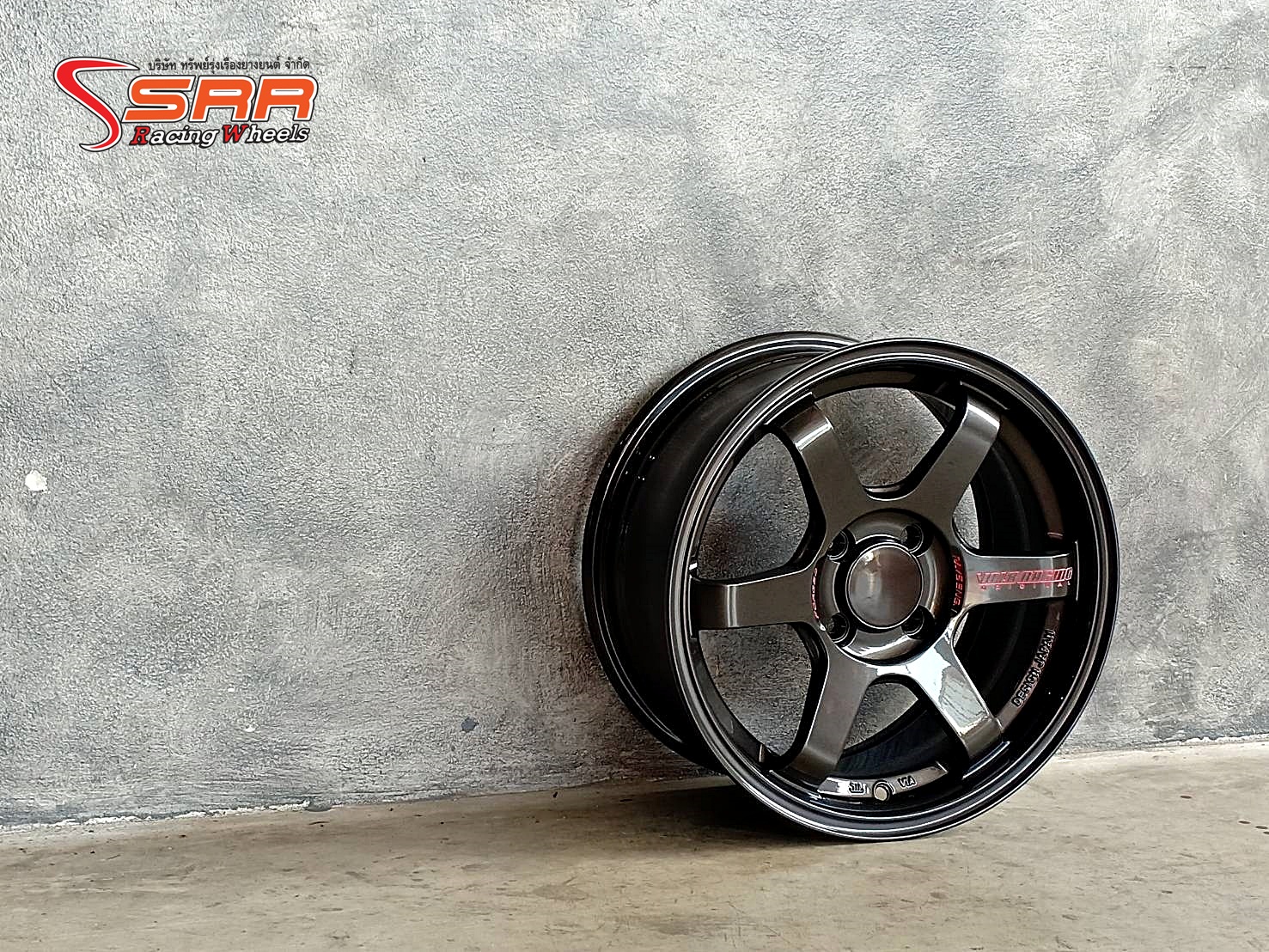 TE37 AOW-11 FlowForming ขอบ15 4x100 สีกันหยอดแดง