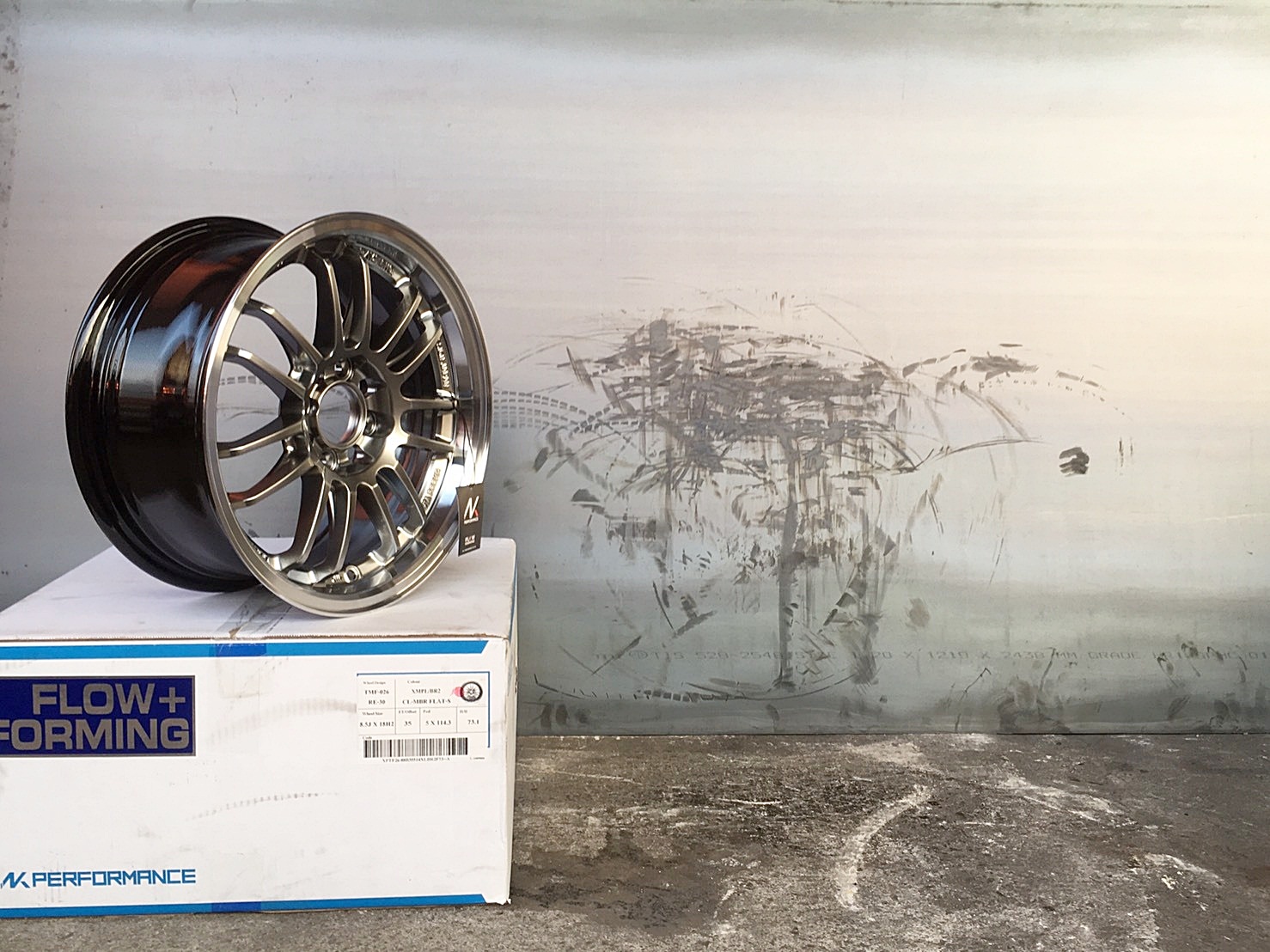 RE30 TMF-026 Flow Forming ขอบ15 สเปกใส่เก๋ง EcoCar สีไฮเปอร์แบล็ก