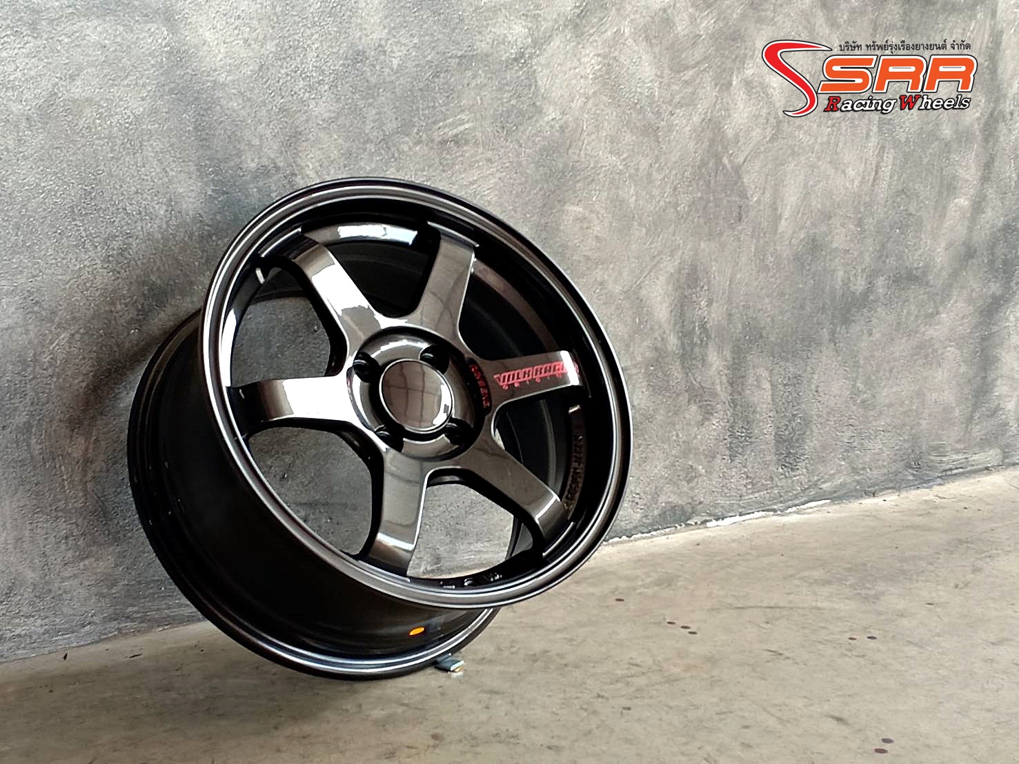 TE37 AOW-11 FlowForming ขอบ15 4x100 สีกันหยอดแดง