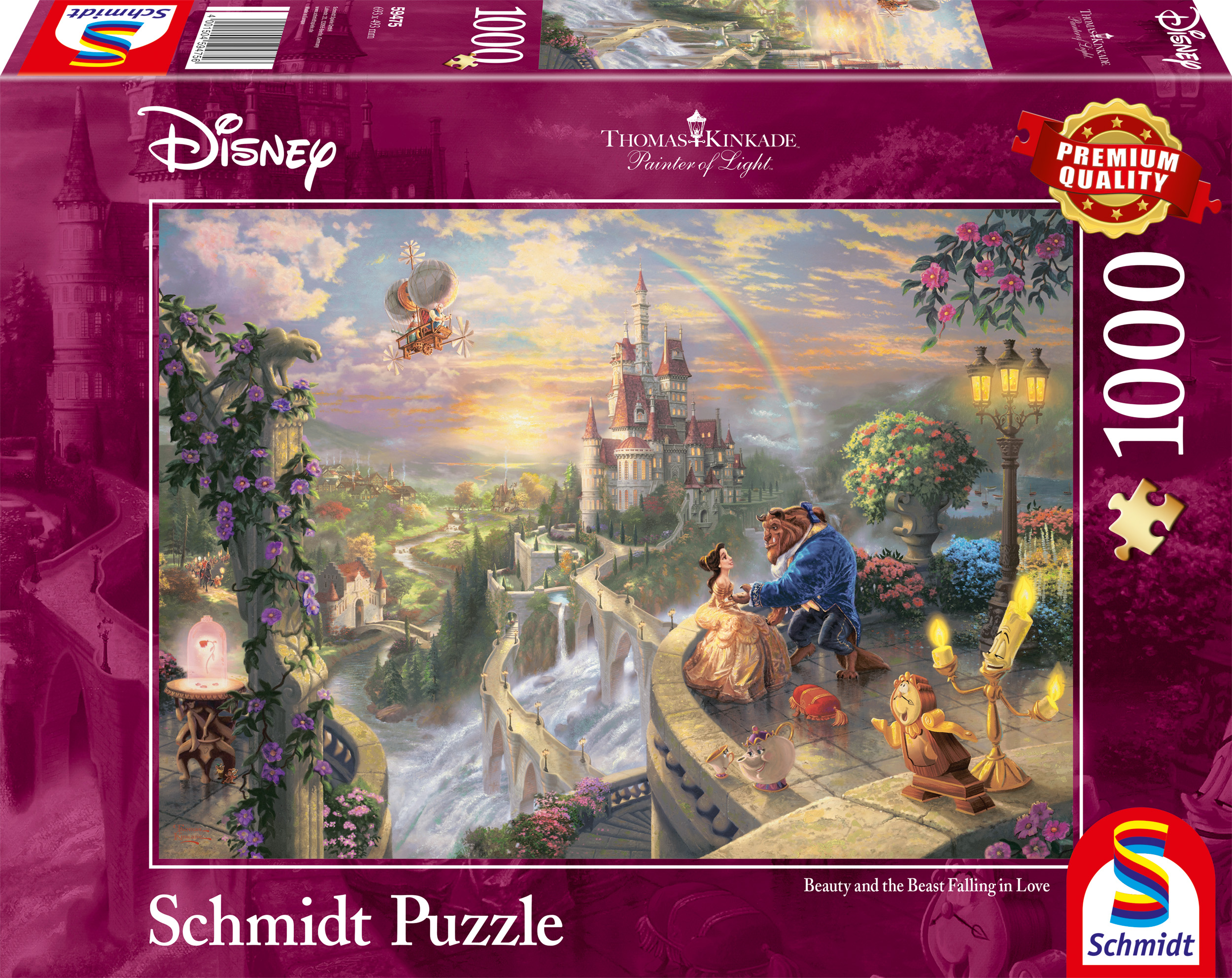 Schmidt - Disney : Beauty and the Beast Falling in Love by Thomas Kinkade 1000 pcs.