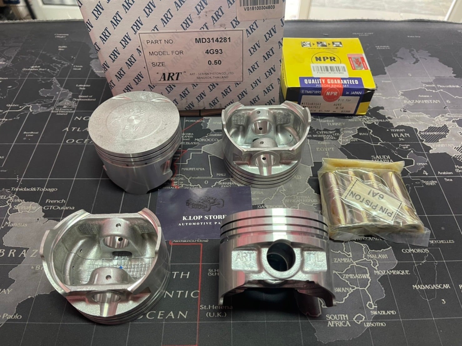 ชุดลูกสูบ(ART+แหวน NPR) Mitsubishi Lancer 1.8cc. เครื่องยนต์ 4G93 S4