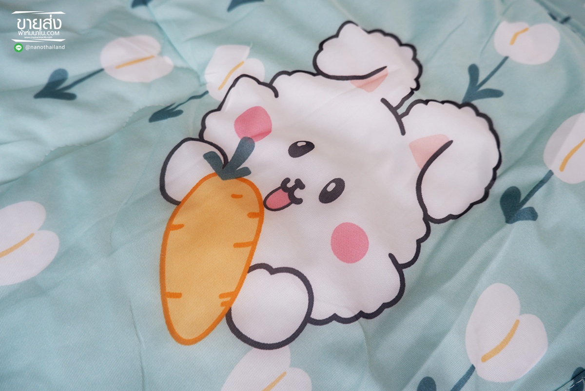 ผ้านวมใยไหมน้ำแร่ 7 ฟุต (คละลาย 12 ผืน)