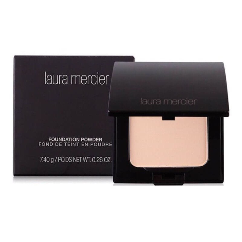 แป้งผสมรองพื้น Laura Mercier Foundation Powder (7.4 g.) พร้อมพัฟฟองน้ำและกำมะหยี่