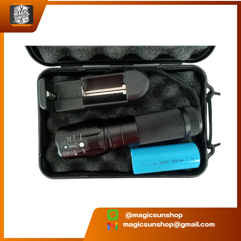 Flashlight No.XML-T6 (Battery & Recharger) kitset