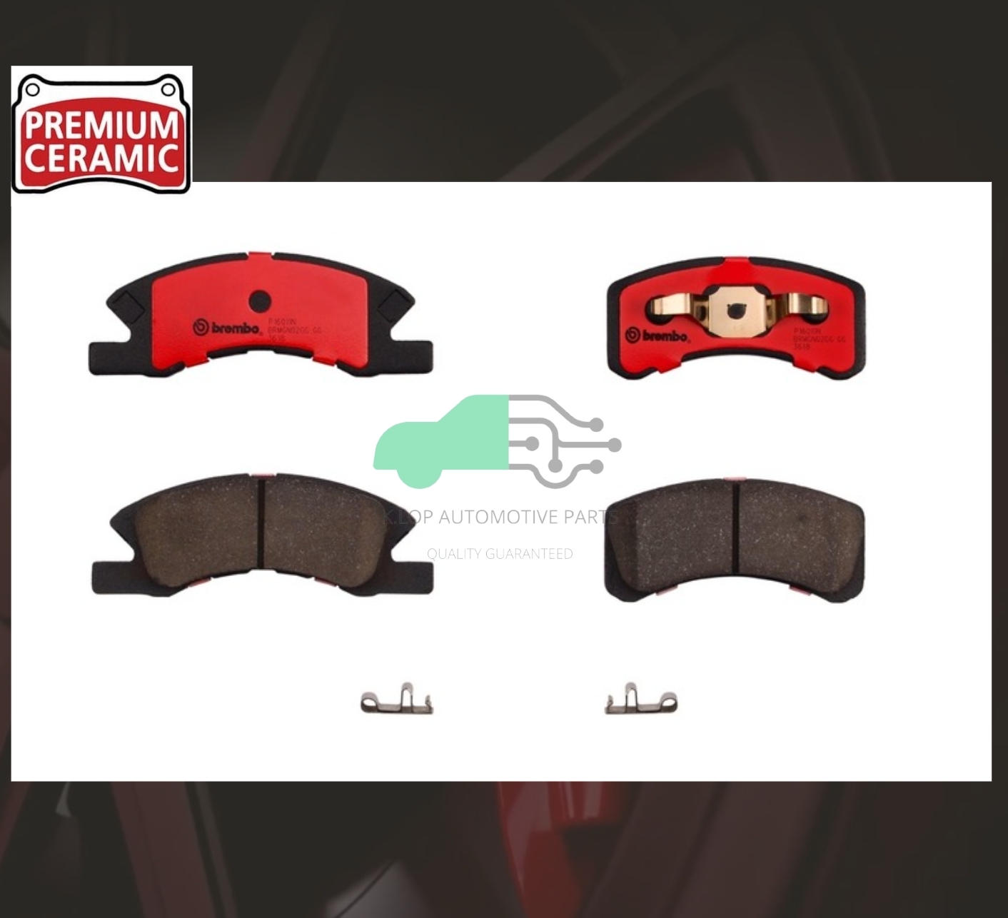 P16 011N ผ้าเบรกหน้า (แท้ BREMBO รุ่น Ceramic) MIRAGE ECO (1.2), ATTRAGE 2012-