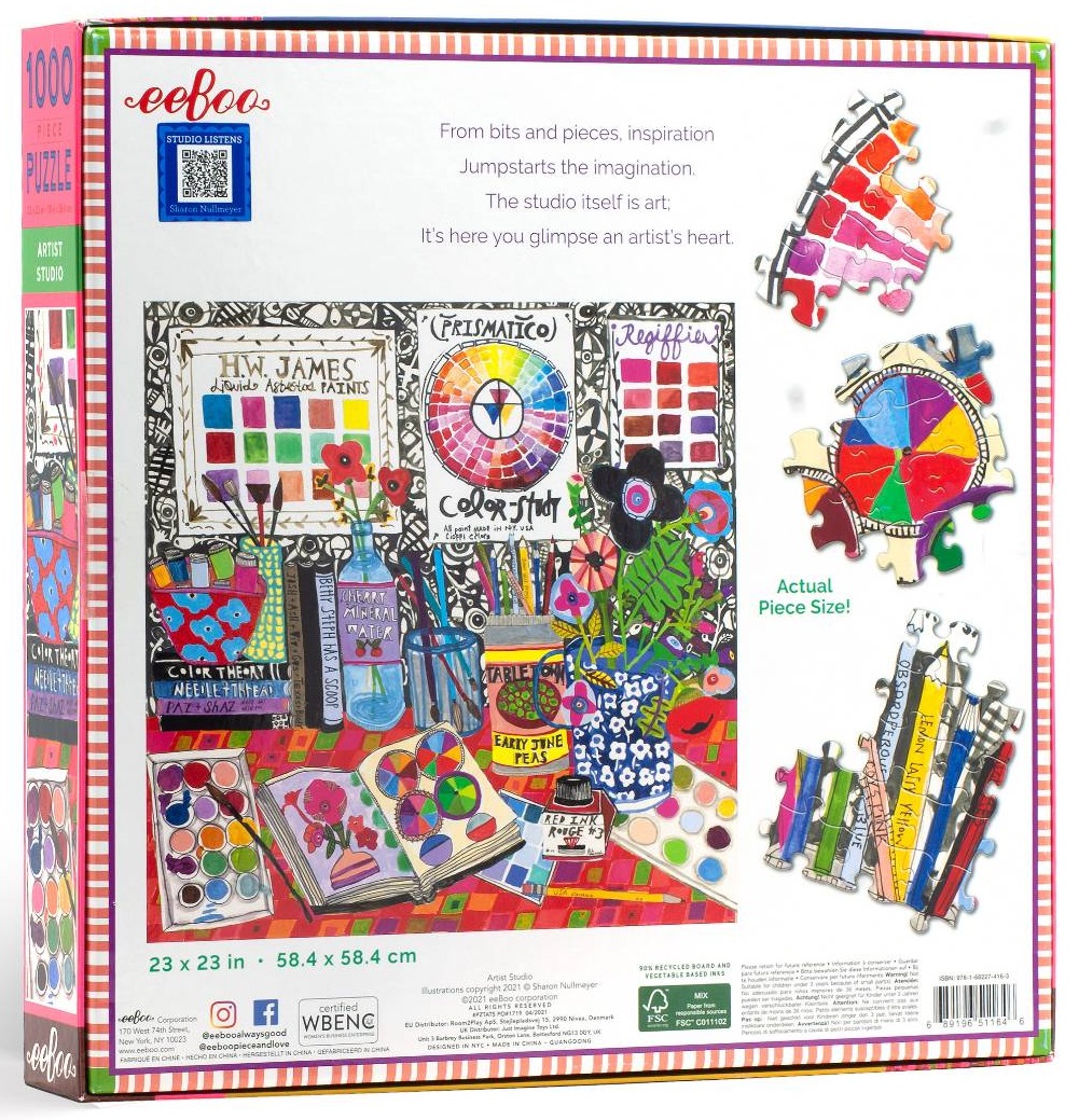 eeBoo - Artist Studio By Sharon Nullmeyer 1000 pcs.